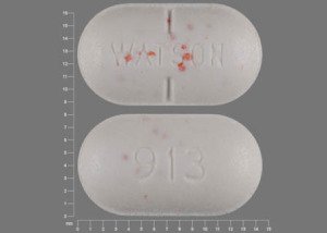 WATSON 913 Pill 325 mg / 5 mg white orange, capsule
